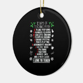 12 Tage Mathematik Lehrer Weihnachtsgeschenke Keramik Ornament (Links)