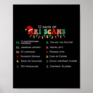 12 Tage MRI Scans Weihnachtsradiologie Poster