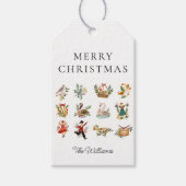 12 Tage Personalisierter Weihnachtsgeschenke Geschenkanhänger (Vorderseite)