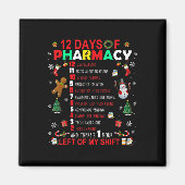 12 Tage Pharmacy Funny Christmas Pharmacist Tec Magnet (Vorne)