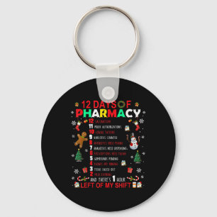 12 Tage Pharmacy Funny Christmas Pharmacist Tec Schlüsselanhänger