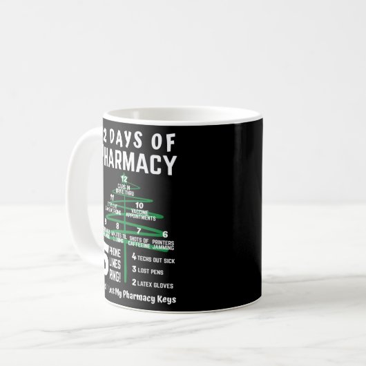 12 Tage Pharmacy Tree Pharmacist Kaffeetasse (Vorderseite Links)