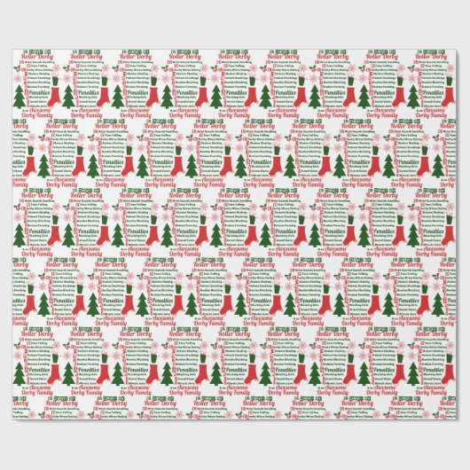 12 Tage Rollen-Derby-Weihnachten Geschenkpapier (Flach)