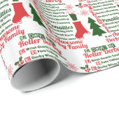 12 Tage Rollen-Derby-Weihnachten Geschenkpapier (Rolleneckpunkt)
