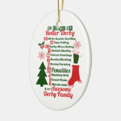 12 Tage Rollen-Derby-Weihnachten, Rollen-Skaten Keramikornament (Links)