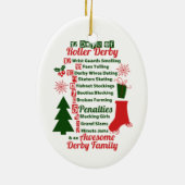 12 Tage Rollen-Derby-Weihnachten, Rollen-Skaten Keramikornament (Hinten)