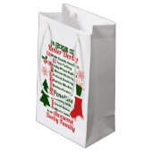 12 Tage Rollen-Derby-Weihnachten, Rollen-Skaten Kleine Geschenktüte (Rückseite Schrägansicht)