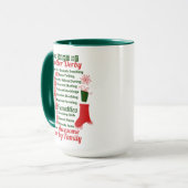 12 Tage Roller Derby Weihnachten, Roller Skaten Tasse (Vorderseite Links)