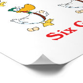 12 Tage sechs Gänse Poster (Ecke)