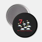 12 Tage sieben Schwäne im Schwimmen Magnet (Vorderseite/Rückseite)