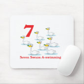 12 Tage sieben Schwäne im Schwimmen Mousepad (Mit Mouse)