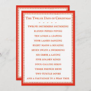 12 TAGE TEXTE 12x18 Flat Card