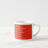 12 TAGE TEXTE Espresso Cup / Rot Espressotasse (Rechts)