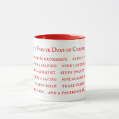 12 TAGE TEXTE Red Combo Tasse (Zentrum)