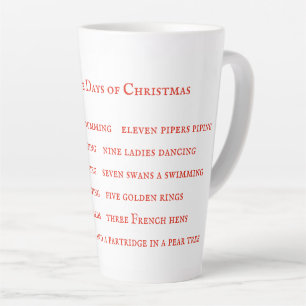 12 TAGE TEXTE Tall Latte Tasse