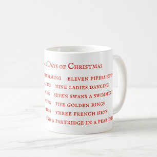 12 TAGE TEXTE Weiße Tasse