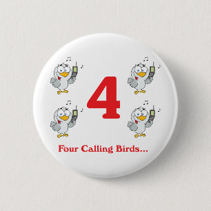 12 Tage vier aufrufende Vögel Button