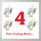 12 Tage vier aufrufende Vögel Poster (Vorne)