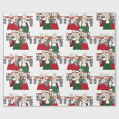 12 Tage von Mädchen des Weihnachten8 Ein-Melken Geschenkpapier (Flach)