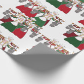 12 Tage von Mädchen des Weihnachten8 Ein-Melken Geschenkpapier (Ecke)