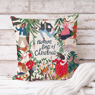 12 Tage vor Weihnachten ecru Kissen