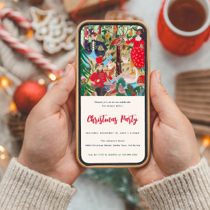 12 Tage vor Weihnachten Illustration Einladung