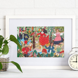 12 Tage vor Weihnachten Illustration Poster