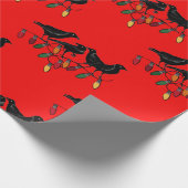 12 Tage Weihnachten 4 nennende Vögel Geschenkpapier (Ecke)