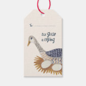 12 Tage Weihnachten 6 Gänse a Leage Geschenkanhänger (Vorderseite)