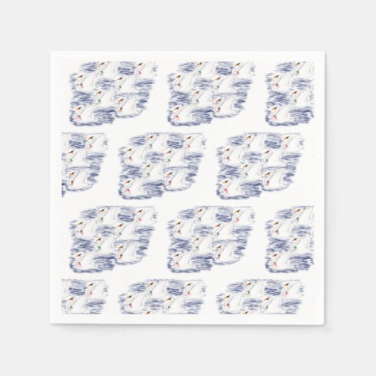 12 Tage Weihnachten 7 Swans A-Baden Serviette (Vorderseite)