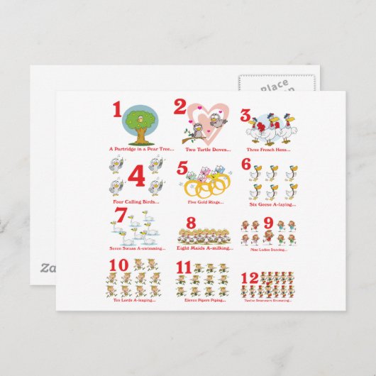 12 Tage Weihnachten abgeschlossen (Vorne/Hinten)