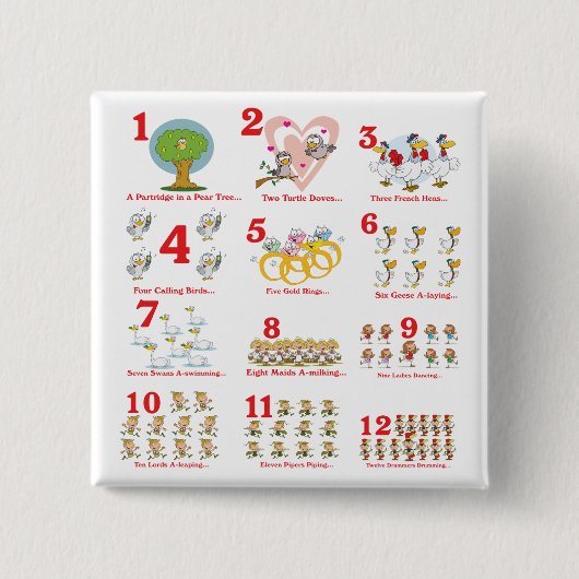 12 Tage Weihnachten abgeschlossen Button (Vorderseite)