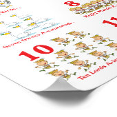 12 Tage Weihnachten abgeschlossen Poster (Ecke)