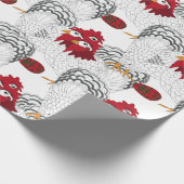 12 Tage Weihnachten drei französische Hennen Geschenkpapier (Ecke)
