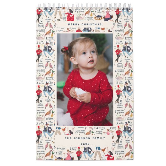 12 Tage Weihnachten ecru Foto Kalender (Titelbild)