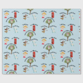 12 Tage Weihnachten Funny Cartoon Pun Geschenkpapier (Flach)