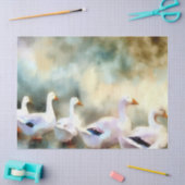 12 Tage Weihnachten: Gänse A-Lay, Seidenpapier (Basteln)