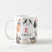 12 Tage Weihnachten Initiale Vintage Kaffeetasse (Links)