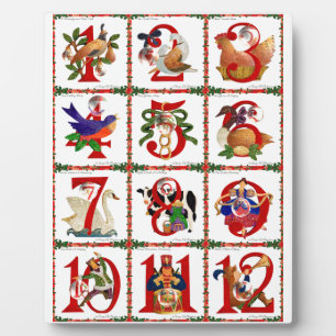 12 Tage Weihnachten Quilt Druck Geschenke Fotoplatte