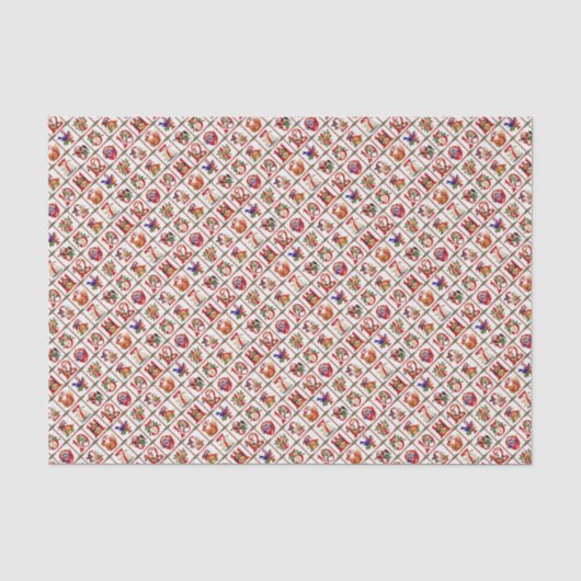 12 Tage Weihnachten Quilt Druck Seidenpapier (Vorderseite)