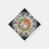 12 Tage Weihnachten ~Sheet Music~Weihnachtskranz Serviette (Ecke)