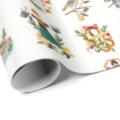 12 Tage Weihnachten Traditioneller Urlaub Geschenkpapier (Rolleneckpunkt)