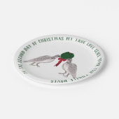 12 Tage Weihnachten zwei Schildkröte-Tauben Pappteller (Schrägansicht)