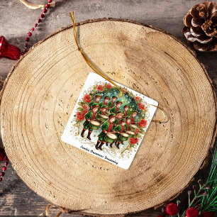 12 Tage Weihnachten Zwölf Drummer Drumming Keramikornament