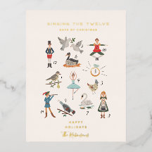 12 Tage Weihnachts Custom Holiday Foto Postkarte