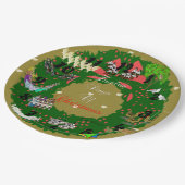 12 Tage Weihnachts Feiertag Thema Plate Pappteller (Schrägansicht)