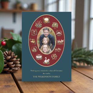 12 Tage Weihnachts-Foto Einladung