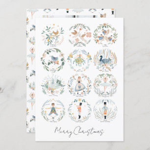 12 Tage Weihnachts-Foto Personalisiert Feiertagskarte