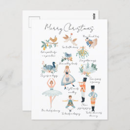 12 Tage Weihnachts-Foto Personalisiert Postkarte