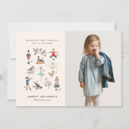 12 Tage Weihnachts-Fotokarte Feiertagskarte